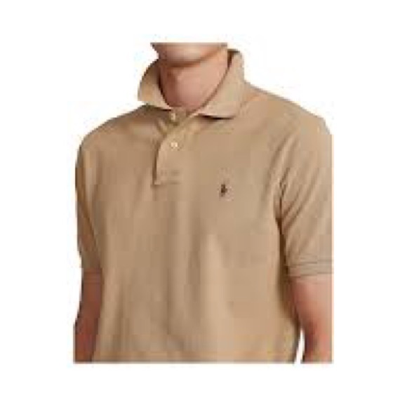 Polo Ralph Lauren Polo Shirt Tan Pony Classic Preppy Golf Country Club Large - Picture 9 of 9
